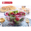 4pcs Set with Lid Glass Salad Mixing Bowl